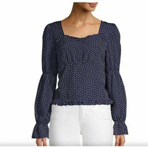 WOMEN'S Size Medium Love Sadie Navy Sweetheart Top